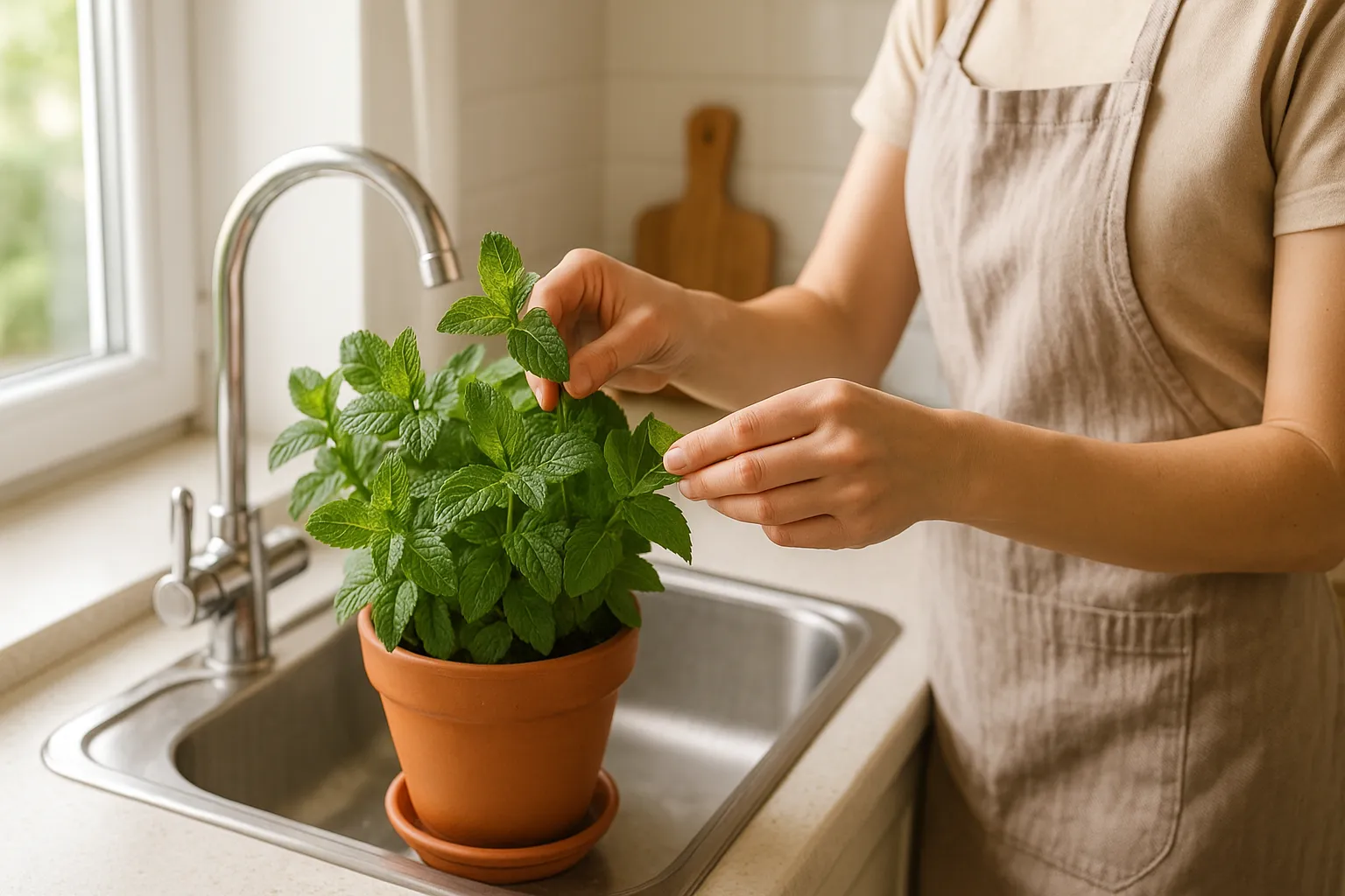 Hortelã no vaso além de perfumar, essa planta afasta insetos indesejados da cozinha