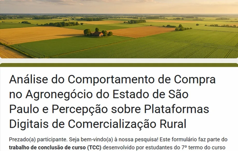 Pesquisa em Marília avalia comércio online no agronegócio