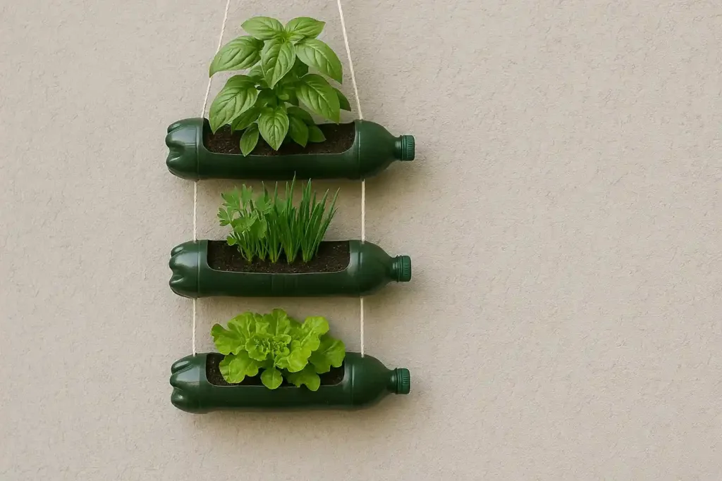 Horta vertical esse truque com garrafa PET transforma qualquer canto Horta vertical esse truque com garrafa PET transforma qualquer canto