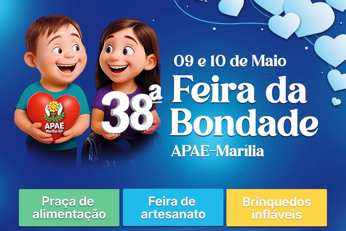 Apae de Marília abre Feira da Bondade com shows e ação social