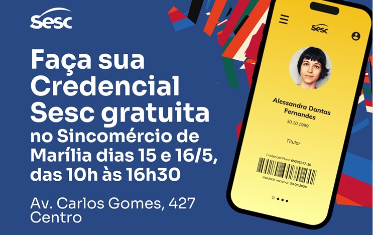 Sesc traz equipe a Marília para credencial gratuita de novos sócios