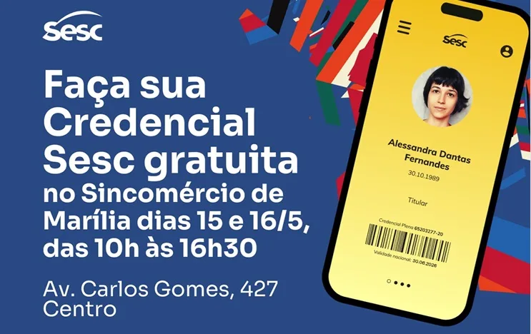 Sesc traz equipe a Marília para credencial gratuita de novos sócios