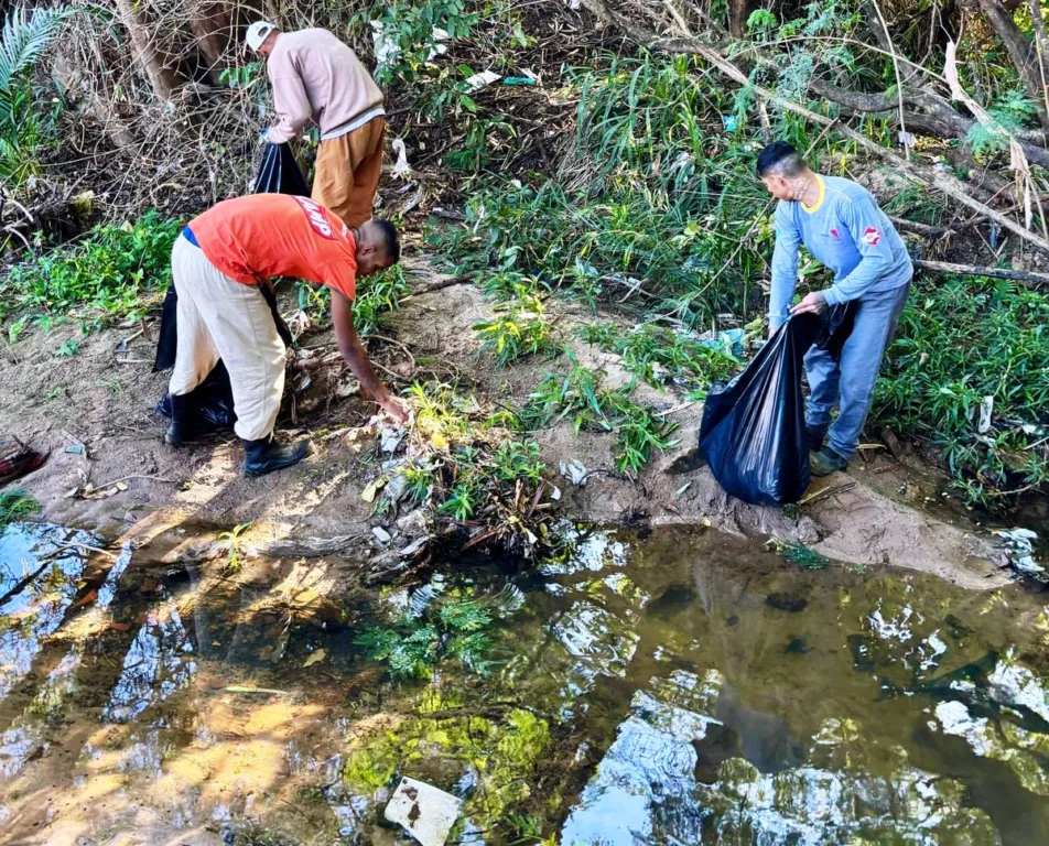 Limpeza recupera Córrego do Palmital e quebra tabu na zona norte