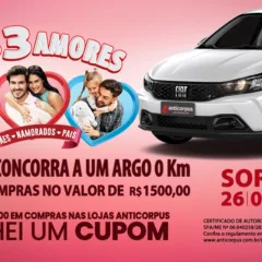 Campanha Meus 3 Amores sorteia carro e vales compras na Anticorpus