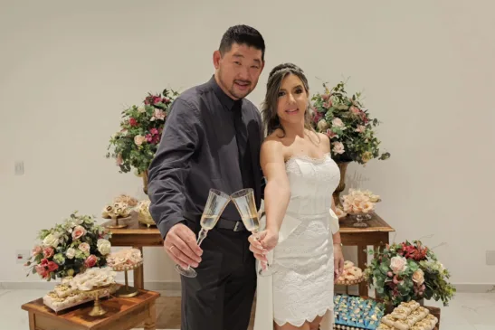 Noivado de Larissa e Fábio tem amor, apoio e celebridades do esporte