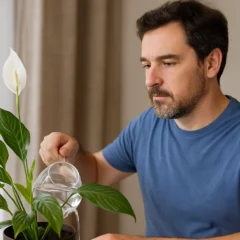 Meu lírio-da-paz parou de florir e achei que era falta de luz, mas o erro estava na rega