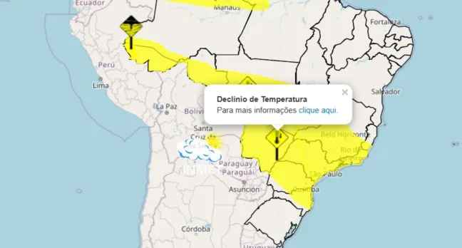 Inmet e Defesa Civil fazem alertas para queda de temperaturas