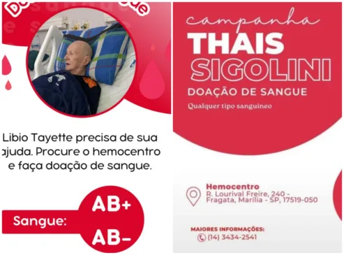 Famílias mobilizam doadores de sangue em Marília