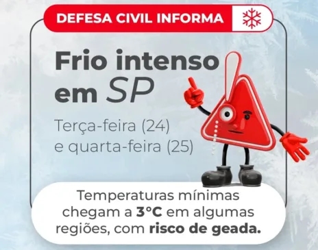 Frio e risco de geada têm alertas do Inmet, Climatempo e Defesa Civil
