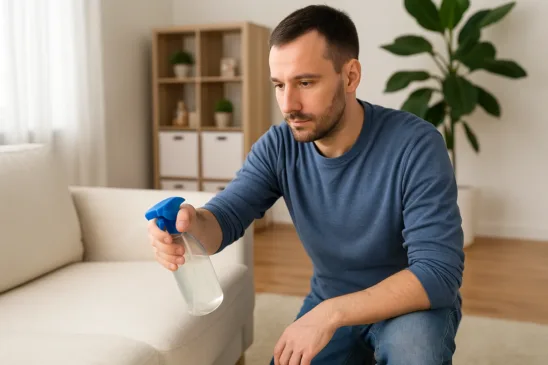O spray caseiro que elimina mau cheiro de tapetes e sofás