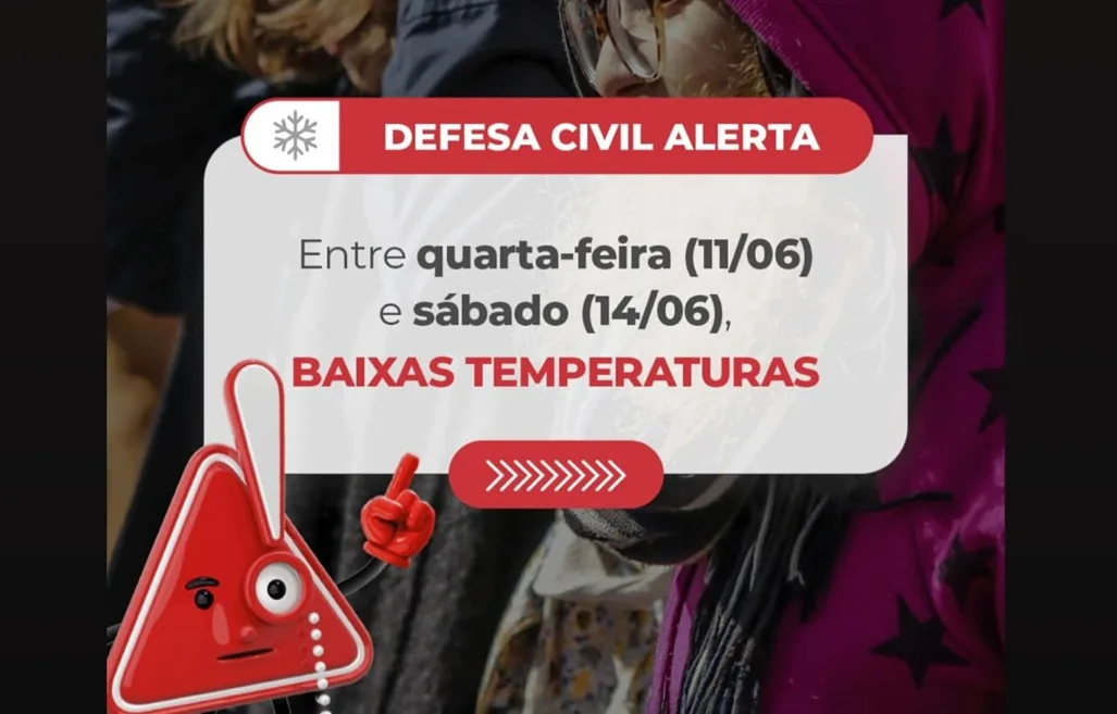 Inmet e Defesa Civil fazem alertas para queda de temperaturas