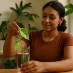 Aprenda a fazer muda de jiboia direto na água com este truque simples