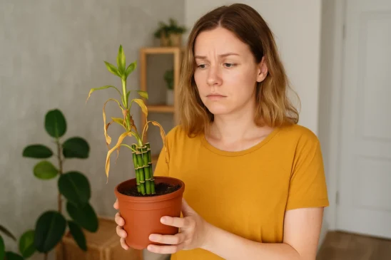Bambu da sorte secando Veja onde nunca colocar essa planta dentro de casa