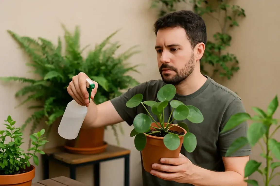 Bicarbonato com detergente solução contra pragas nas plantas