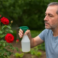 Bicarbonato de sódio na roseira
