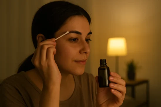 Como recuperar sobrancelhas ralas com óleo de alecrim à noite