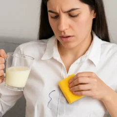 Como tirar mancha de caneta da roupa com leite quente e detergente