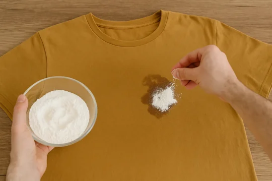 Como usar farinha de trigo para tirar mancha de gordura da roupa