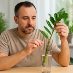 Cortei a zamioculca por impulso e quase matei a planta