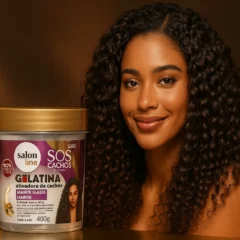Definir cachos em casa como usar a Gelatina Salon Line SOS Cachos