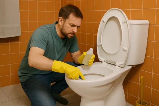Essa mistura deixa o vaso sanitário branquinho novamente