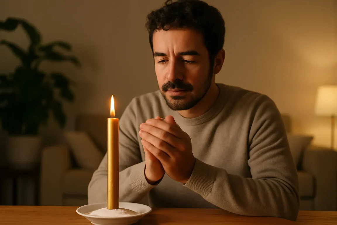 Essa simpatia com vela dourada e açúcar turbinou a sorte de quem testou