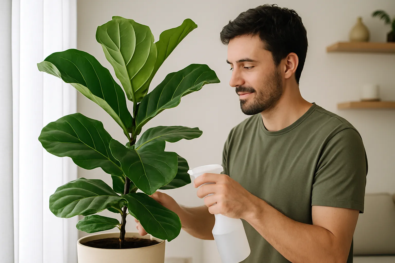 Onde nunca deixar o Ficus lyrata - evite sol direto e calor