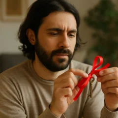 Simpatia com fita vermelha e chave para encontrar o amor