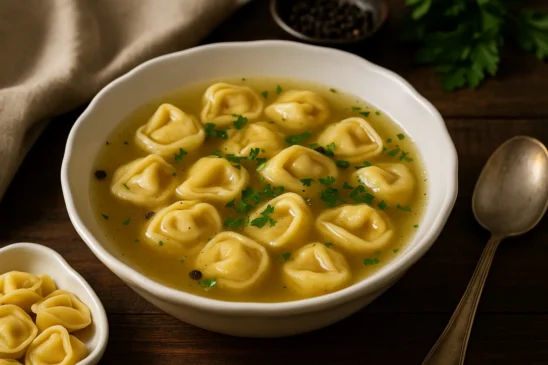 Sopa de capeletti - o segredo que deixa mais encorpado
