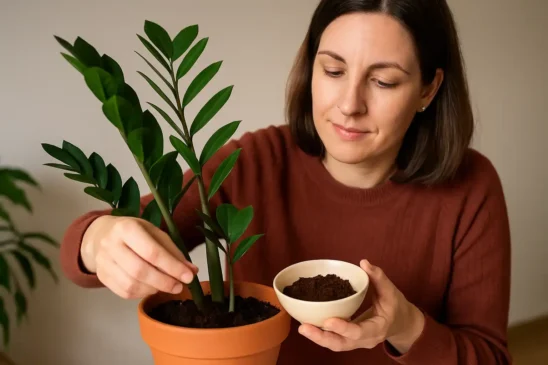 Zamioculca e borra de café como usar sem prejudicar as raízes