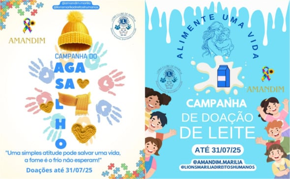 Amandim, Lions e rede de apoio arrecadam agasalhos e leite; doe