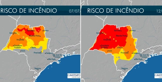 Estiagem aumenta risco de incêndios no Estado; inclui Marília e região