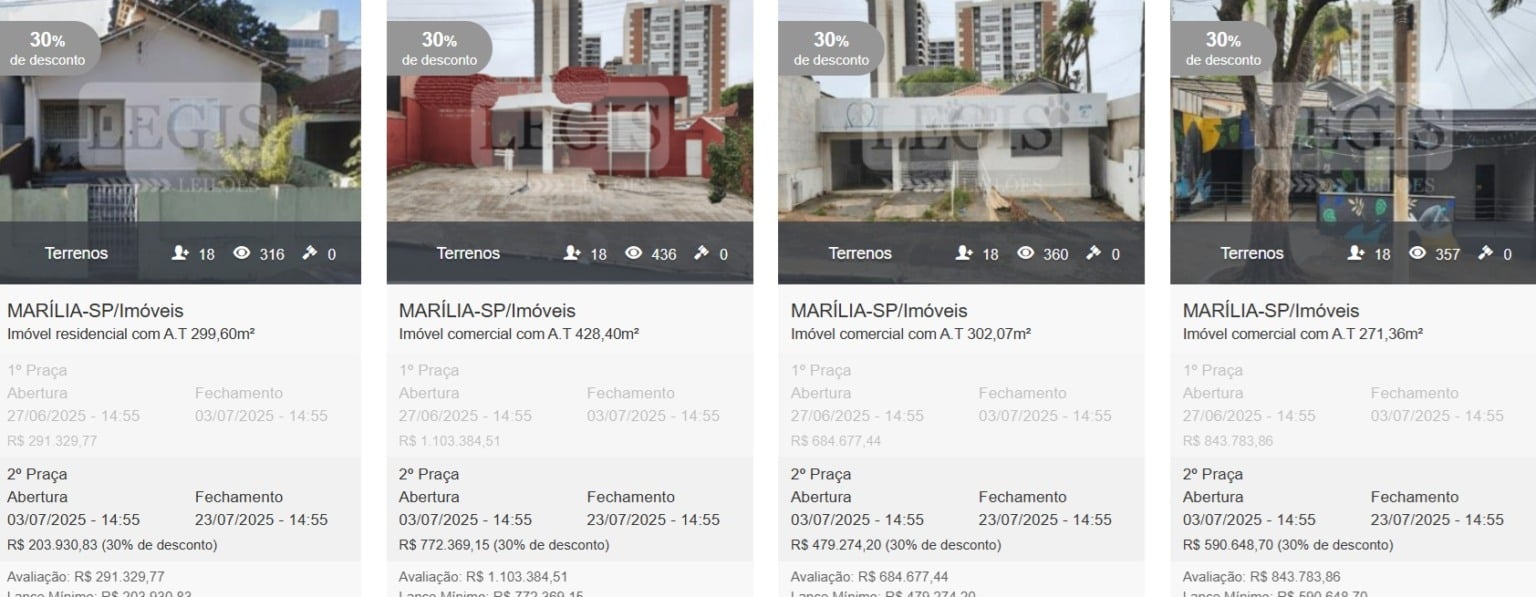 Em reta final, leilão de imóveis no centro de Marília tem vendas antecipadas