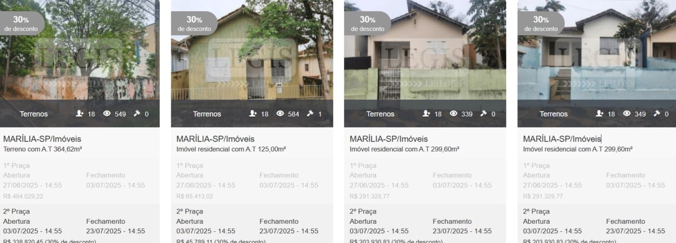 Em reta final, leilão de imóveis no centro de Marília tem vendas antecipadas