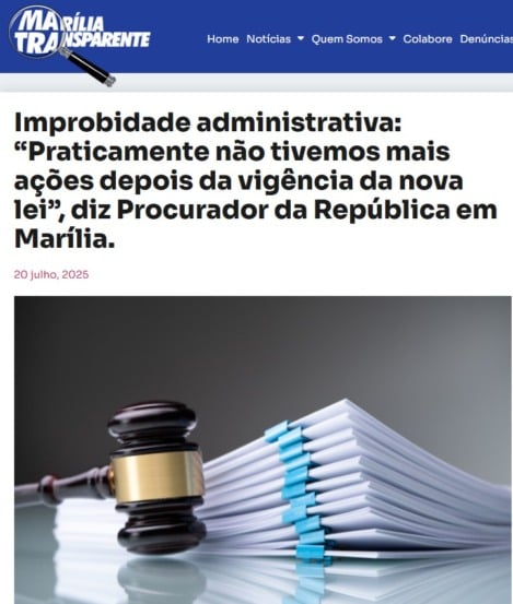 Lei de 2021 derruba número de ações de improbidade