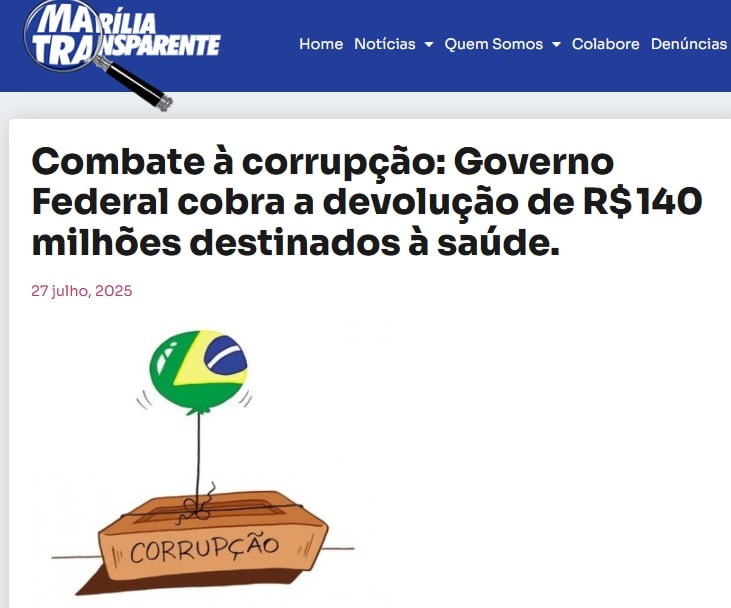 Governo cobra a devolução de R$  140 milhões em emendas para saúde