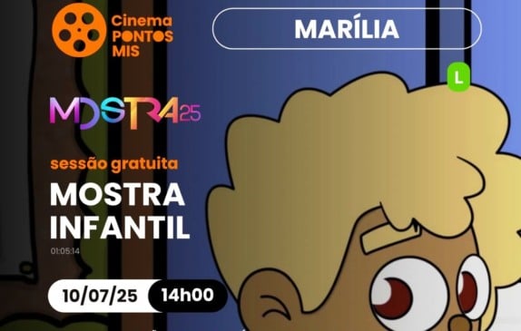 Mostra de cinema infantil tem linguagem acessível e de graça em Marília