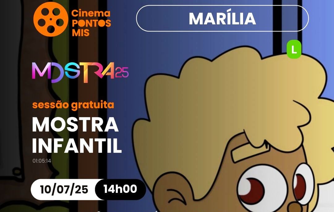 Mostra de cinema infantil tem linguagem acessível e de graça em Marília