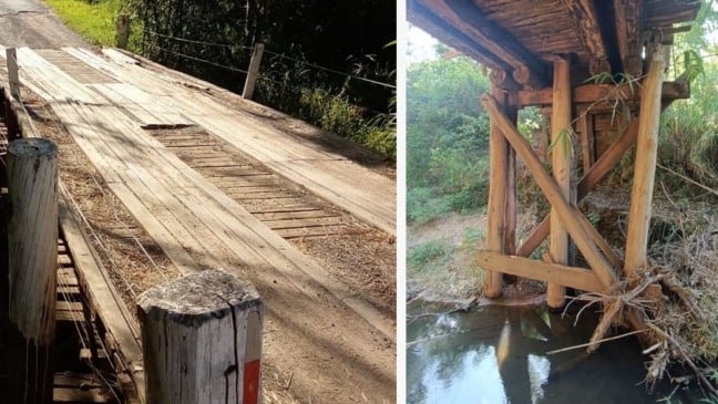 Repasse da Defesa Civil vai recuperar ponte rural em Marília