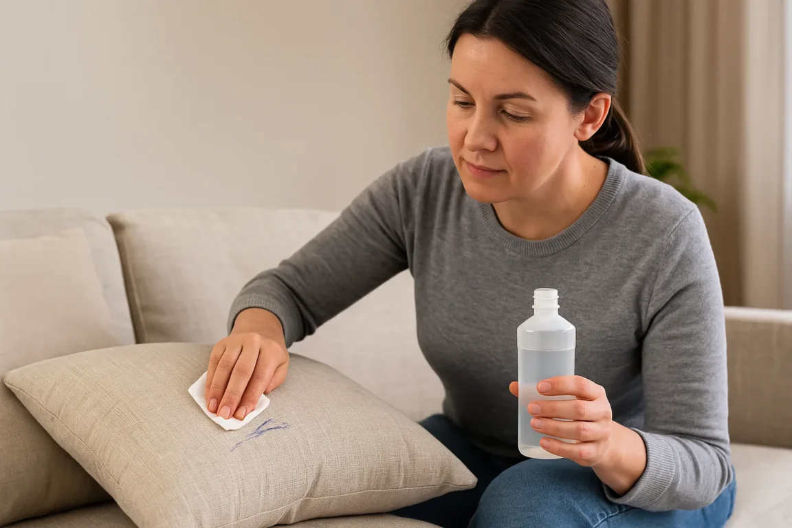 5 dicas para tirar manchas de caneta das almofadas usadas no sofá