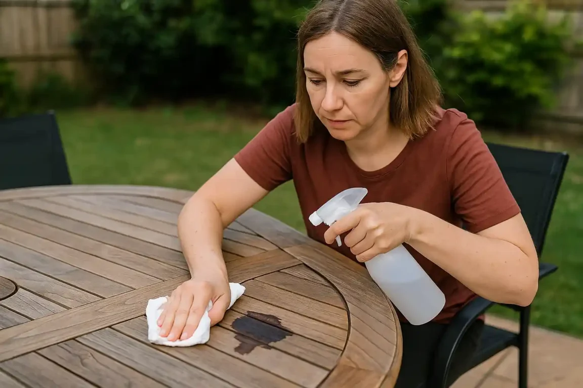 Como eliminar manchas de óleo de mesas e cadeiras externas