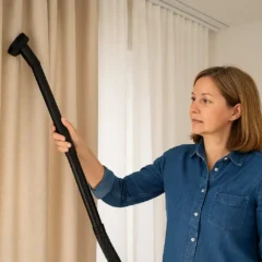 Como limpar cortinas sem precisar retirar do suporte