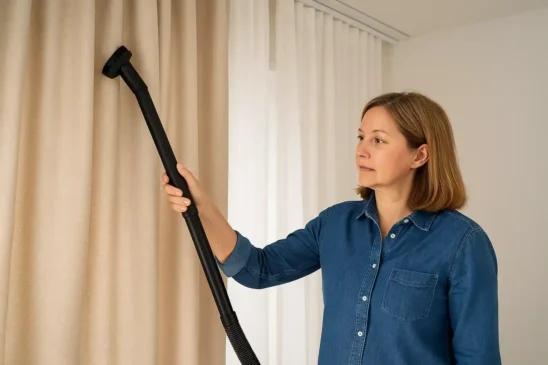 Como limpar cortinas sem precisar retirar do suporte