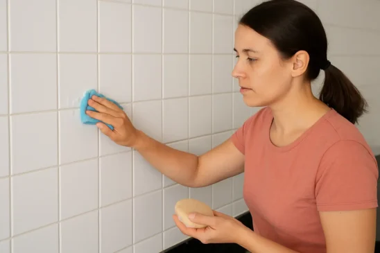 Como tirar gordura de azulejo da cozinha com sabão