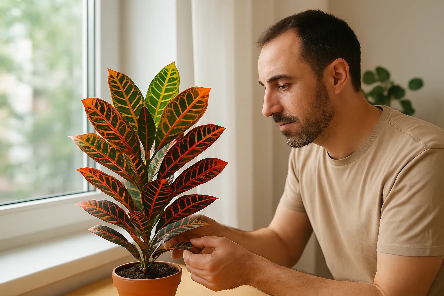 Cróton com cores vivas 4 macetes para uma planta saudável