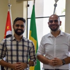 Prefeito Diogo Ceschim e o vice Carlos Rogério