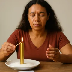 Essa simpatia com vela dourada e açúcar turbinou a sorte de quem testou