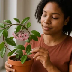 Flor de cera cuide da Hoya carnosa para mantê-la sempre florida