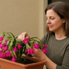 Flor-de-maio pendente como crescer com volume em jardineiras