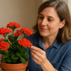 Kalanchoe blossfeldiana com duas florações
